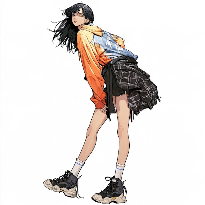 draw a anime character art for you