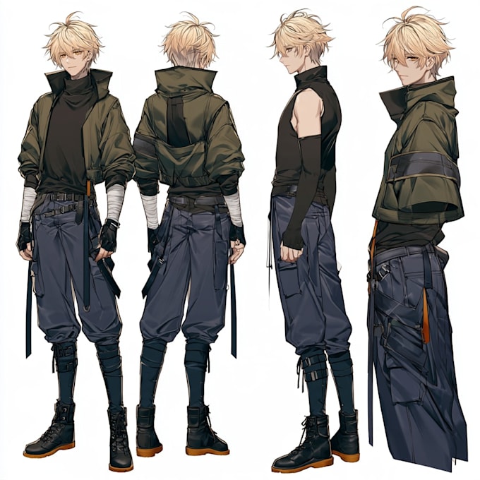 design character sheet or reference sheet for your character