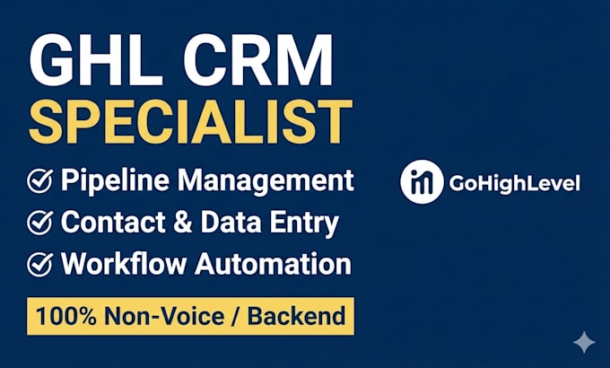 manage your gohighlevel CRM pipelines, contacts, and workflows