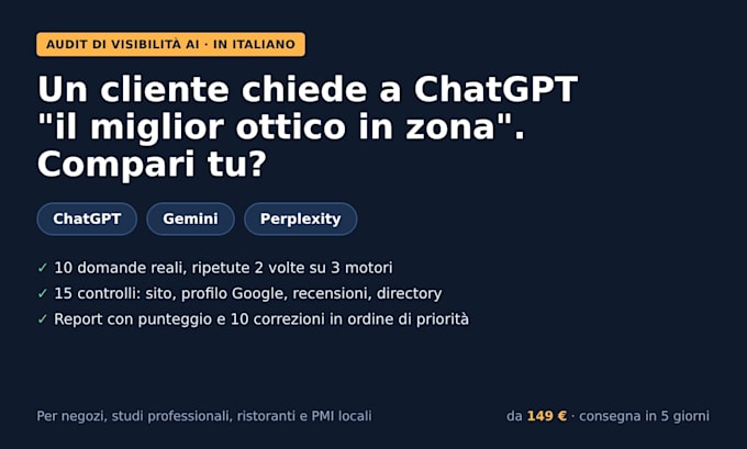 come chatgpt gemini e perplexity presentano la tua attivita locale