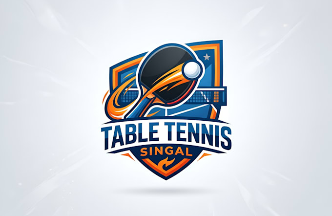design mascot table tennis association logo