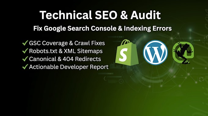 technical SEO audit and fix indexing errors
