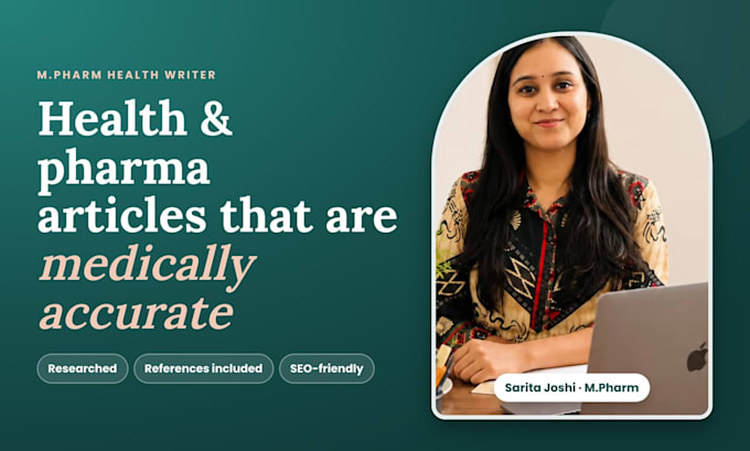 write medical health and pharmacy blog articles as a qualified pharmacist