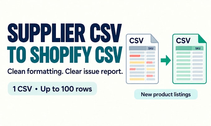 clean and convert your supplier CSV for shopify