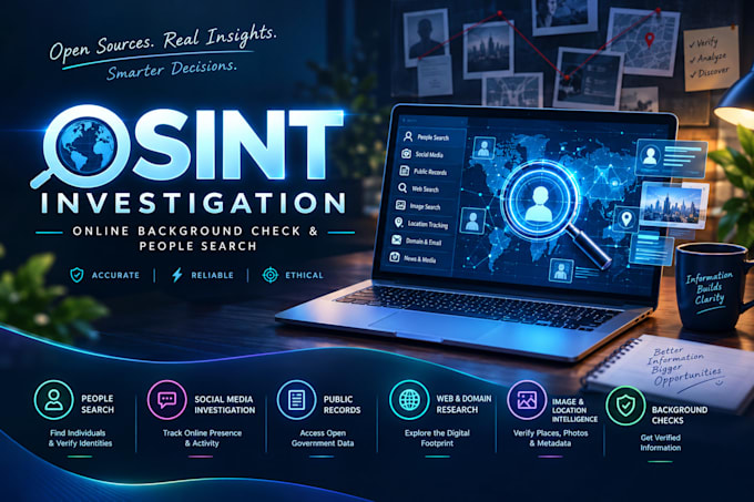 do osint investigation and online background check for you