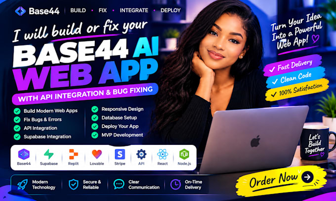 build base44 ai web apps, lovable ai website, replit ai bolt new, base44 expert