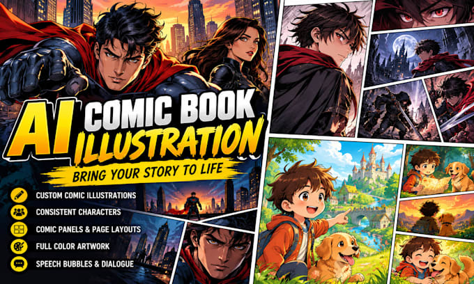 create comic book illustrations with consistent characters