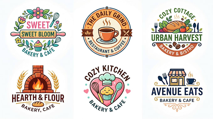 design a bakery, restaurant, and cafe logo