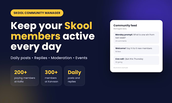 be your skool community manager and keep your members engaged
