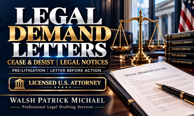 write a formal letter before action or legal demand letter