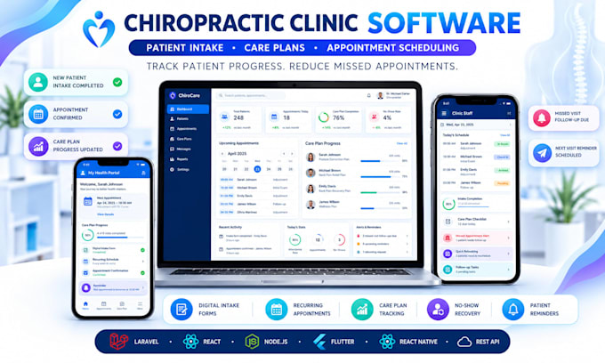 build chiropractic clinic software with patient intake and scheduling