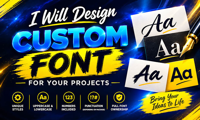 create a professional custom font in ttf and otf formats
