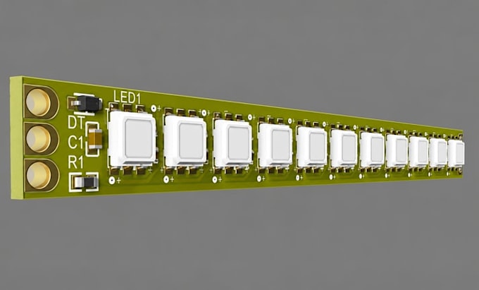 create led pcb design, led strip, led matrix, smd led lighting using easyeda