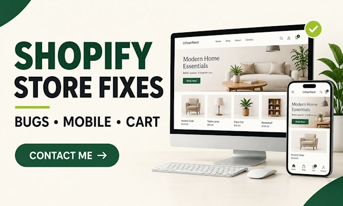 fix shopify bugs, customize liquid themes and optimize cart and checkout