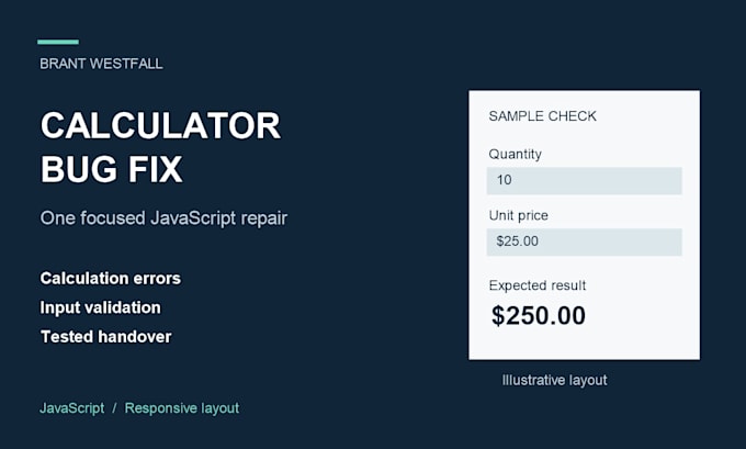 fix one javascript calculator or form validation bug