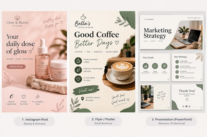 create custom canva designs, flyers and posters