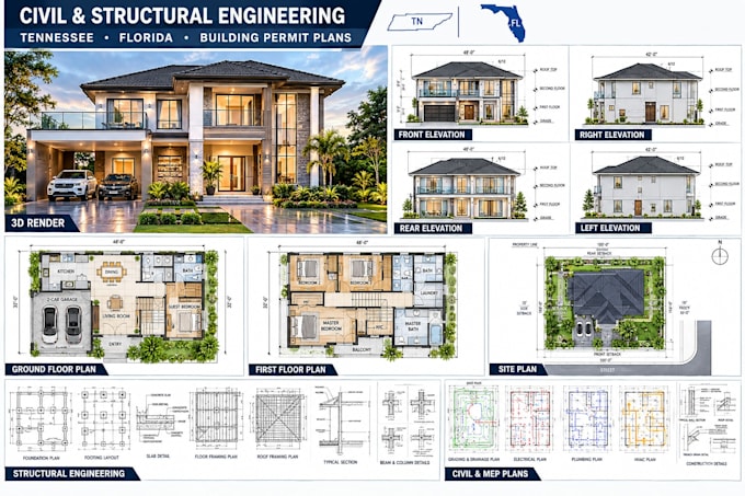 be your civil and structural engineer for tennessee, florida permit approval