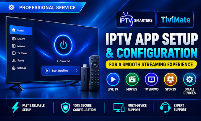 set up and configure iptv apps, panels, and management systems