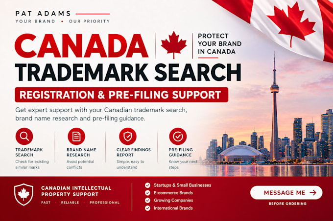 provide canada trademark search and registration support