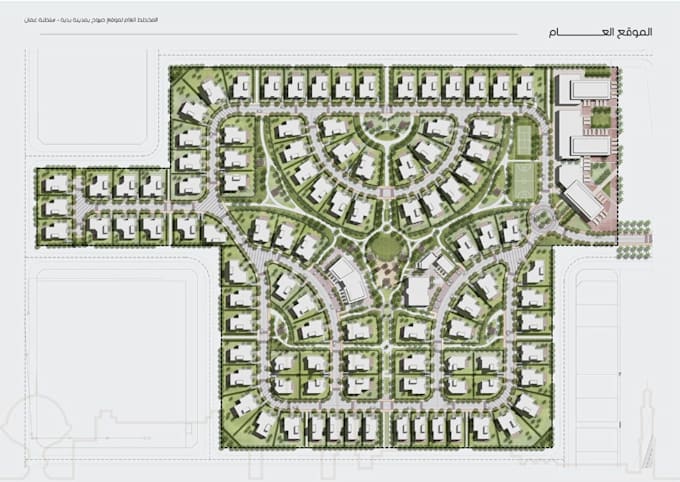 design 3d large scale residential masterplan subdivision estate siteplan render