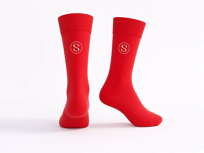 create realistic 3d sock designs and product mockups, 3d visualization