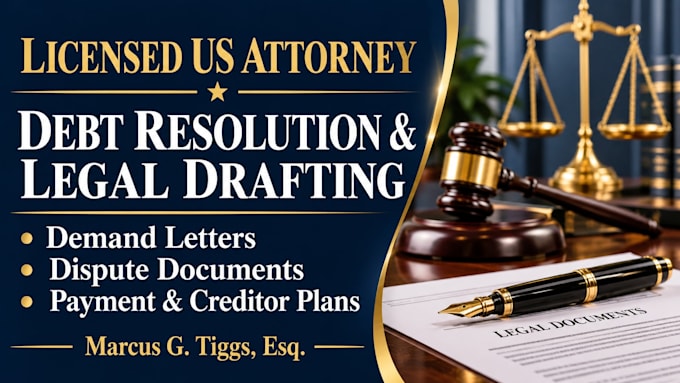 draft and edit powerful debt dispute documents as US attorney professionally