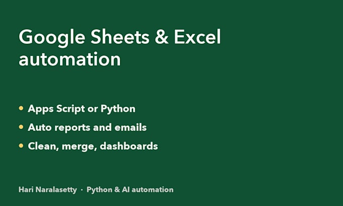 automate google sheets with apps script or python