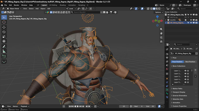 create a 52 arkit rig with blendshapes for facial animation