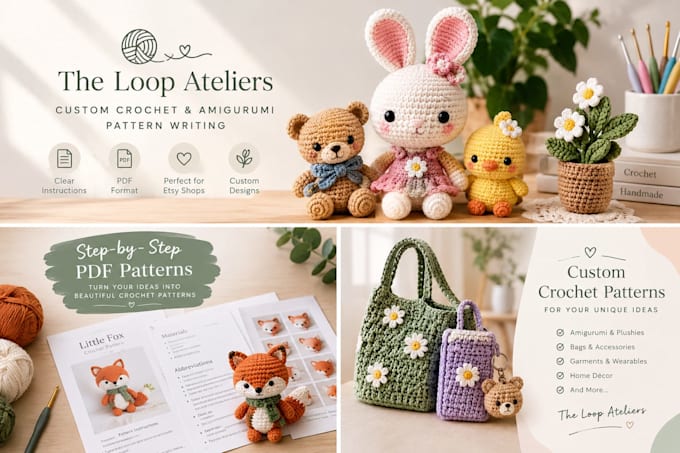 provide full fledged crochet pattern in PDF file