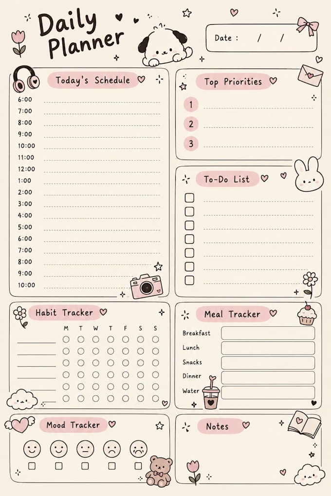 design aesthetic digital planners and printable planner pages in canva