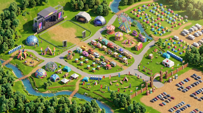 design custom event map, festival map, or venue layout