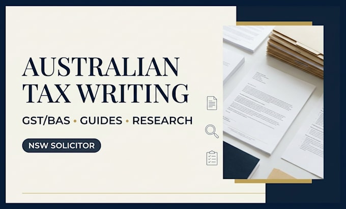 write professional australian small business tax articles and web content