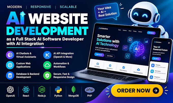 ai website development as full stack ai software developer with ai integration