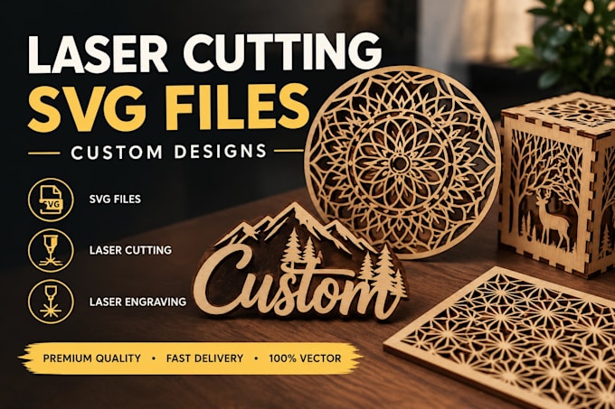 create custom svg files for laser cutting and engraving