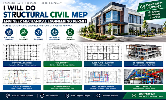 do structural civil mep engineer mechaical engineering permit