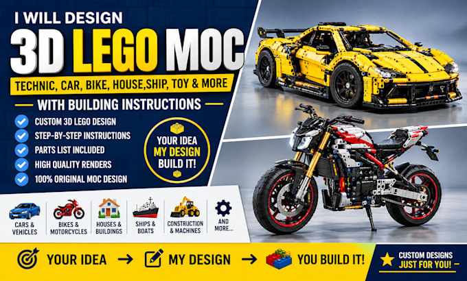 lego moc design bricklink studio models lego technic with building instructions