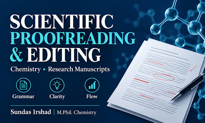 proofread and edit scientific research manuscripts