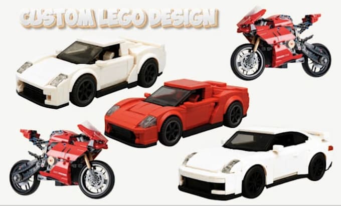 Lego Basic Set Design 3d lego design set, moc, lego technic bike, car, ship, with ...