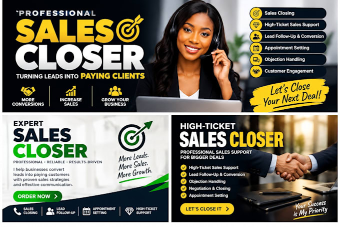 be your professional sales closer and increase  your  conversions