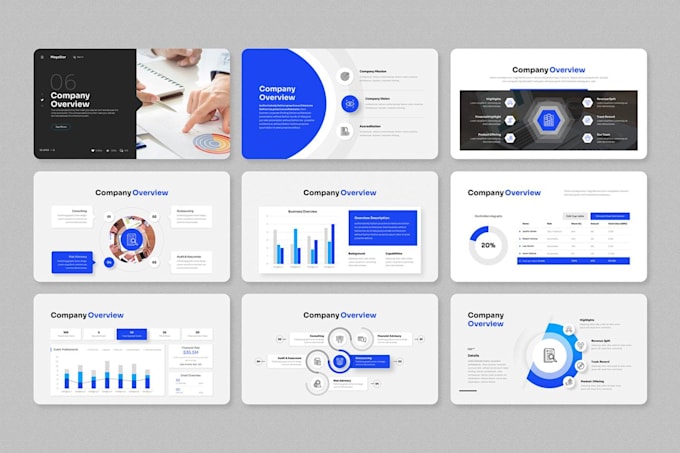 create a premium business powerpoint for corporate presentations
