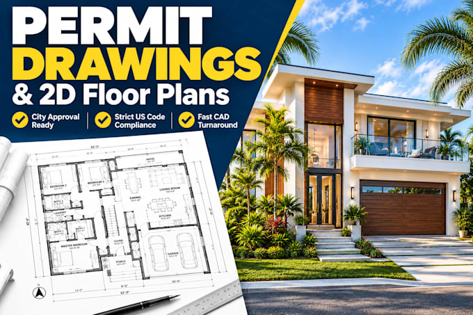 design architectural permit drawings and floor plans