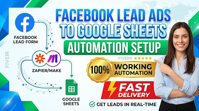 setup facebook lead ads to google sheets automation