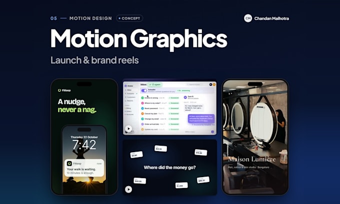 create a launch video and motion graphics for your app or software