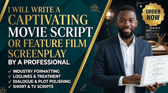 write a captivating movie script screenplay or feature film