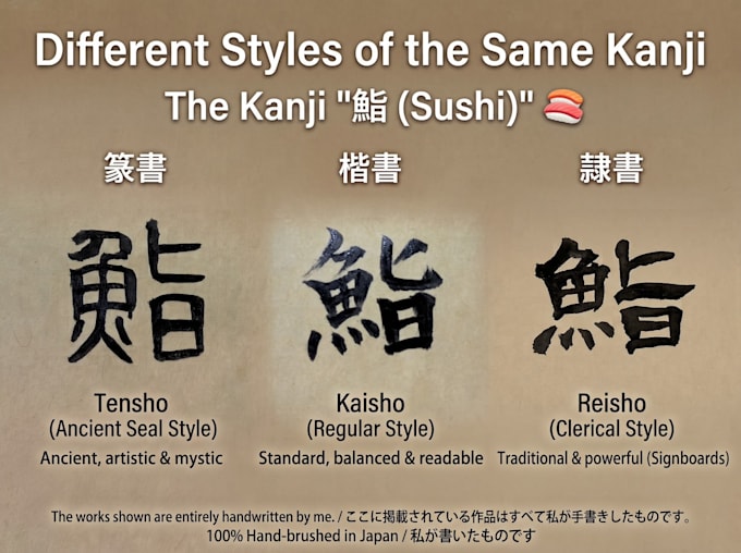 write authentic japanese calligraphy and kanji design