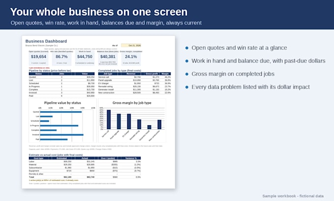 build a custom excel construction estimate and job costing spreadsheet