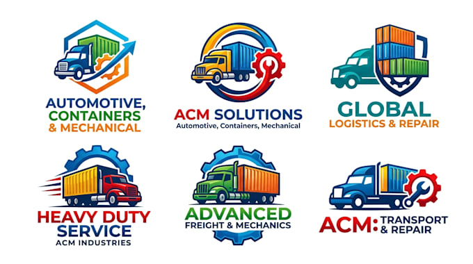 design a automotive, containers, and mechanical logo