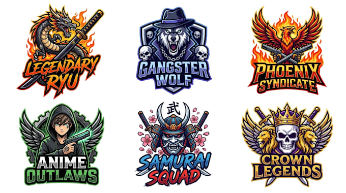 design a anime, gangster, and legends logo
