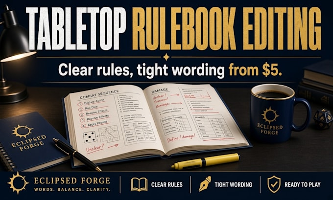 edit your tabletop rulebook so the rules are clear