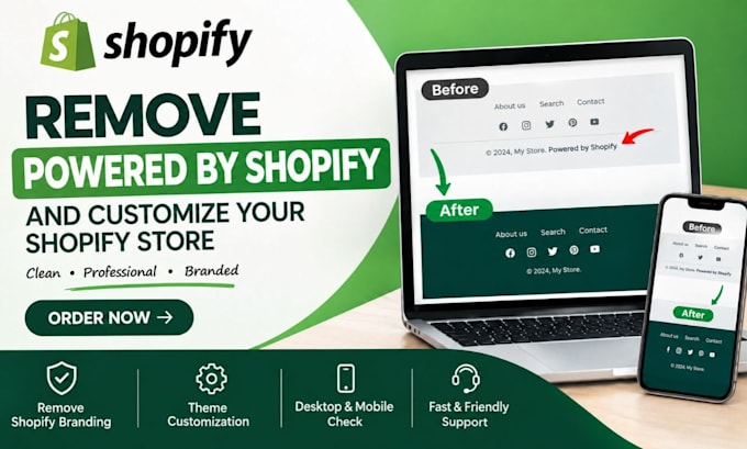 remove powered by shopify from your store